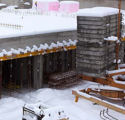 ضد یخ بتن در هوای سرد