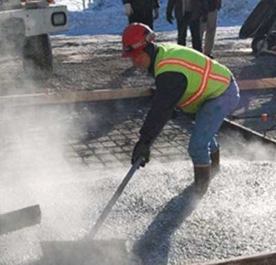 تاثیر ضد یخ بتن