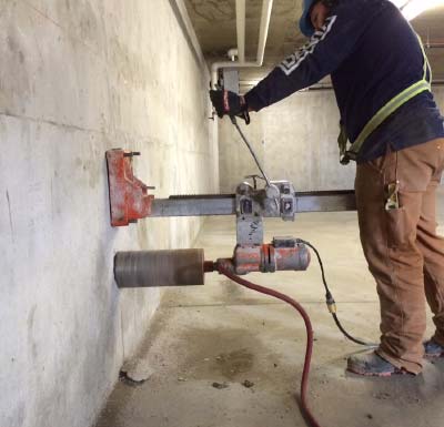 کرگیری بتن یا آزمایش مغزه گیری