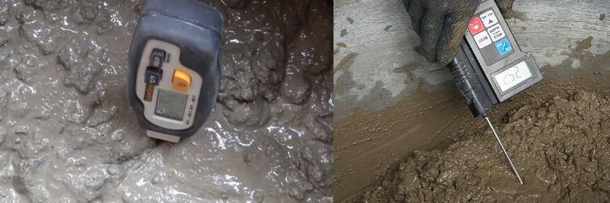 اندازه‌گیری دمای بتن‌ریزی طبق ASTM